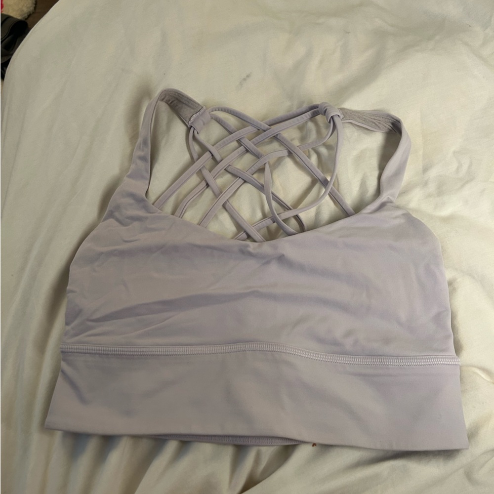 Lululemon lilac free to the wild bra longline size 8